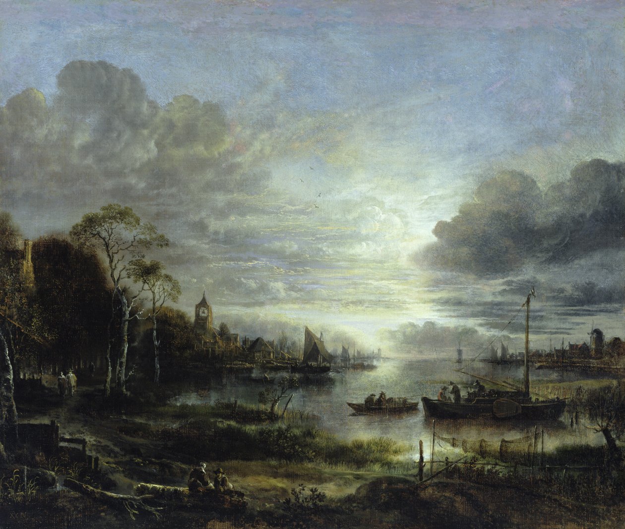 Táj holdfényben alkotó: Aert van der Neer