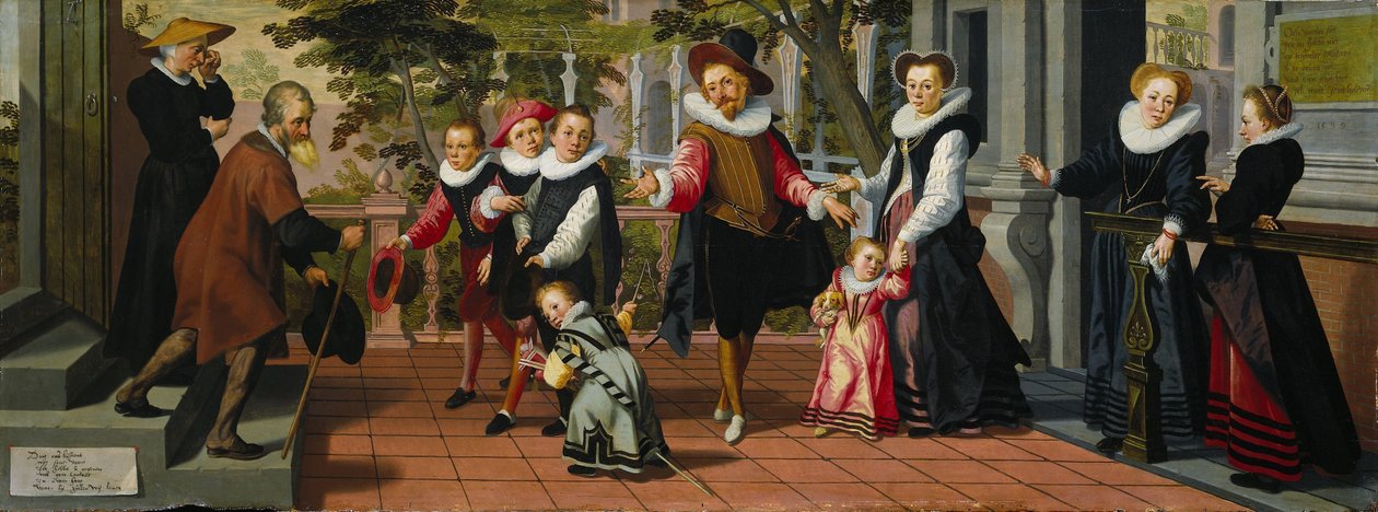 Gazdag gyerekek, szegény szülők alkotó: Aert Pietersz.