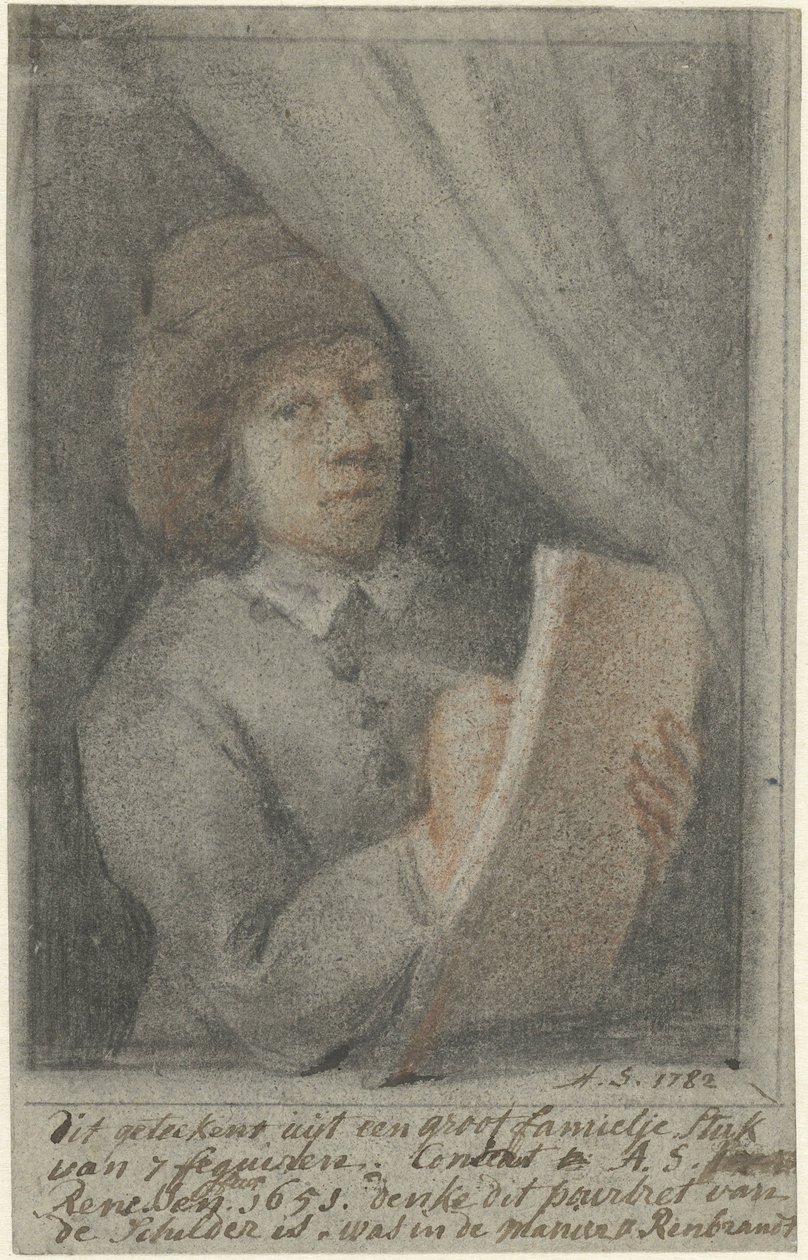 Részlet egy festményről Constantine Daniel à Renesse önarcképével alkotó: Aert Schouman