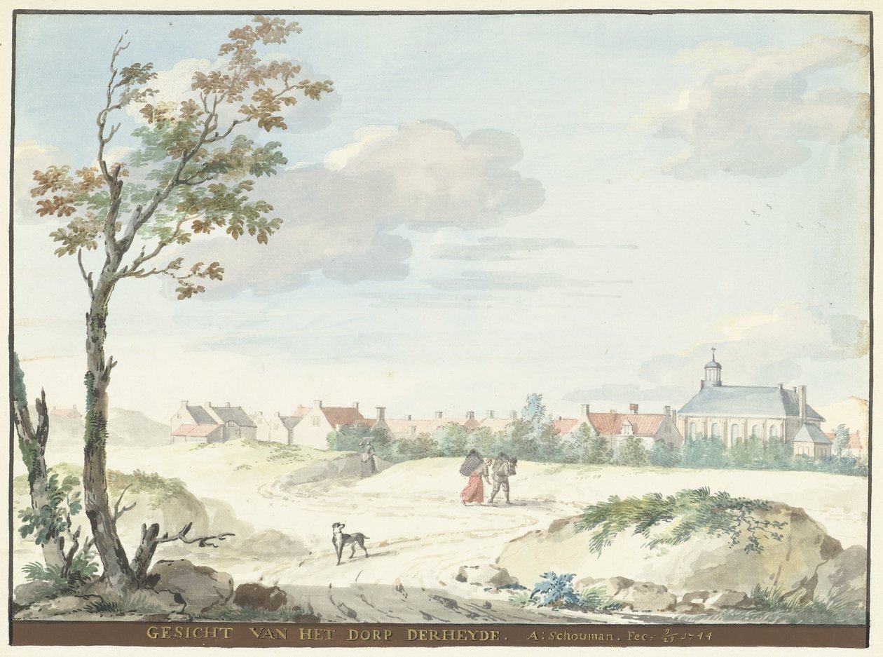 Terheijden falu DERHEYDE FALU ÉRZÉKE (cím a tárgyon) alkotó: Aert Schouman
