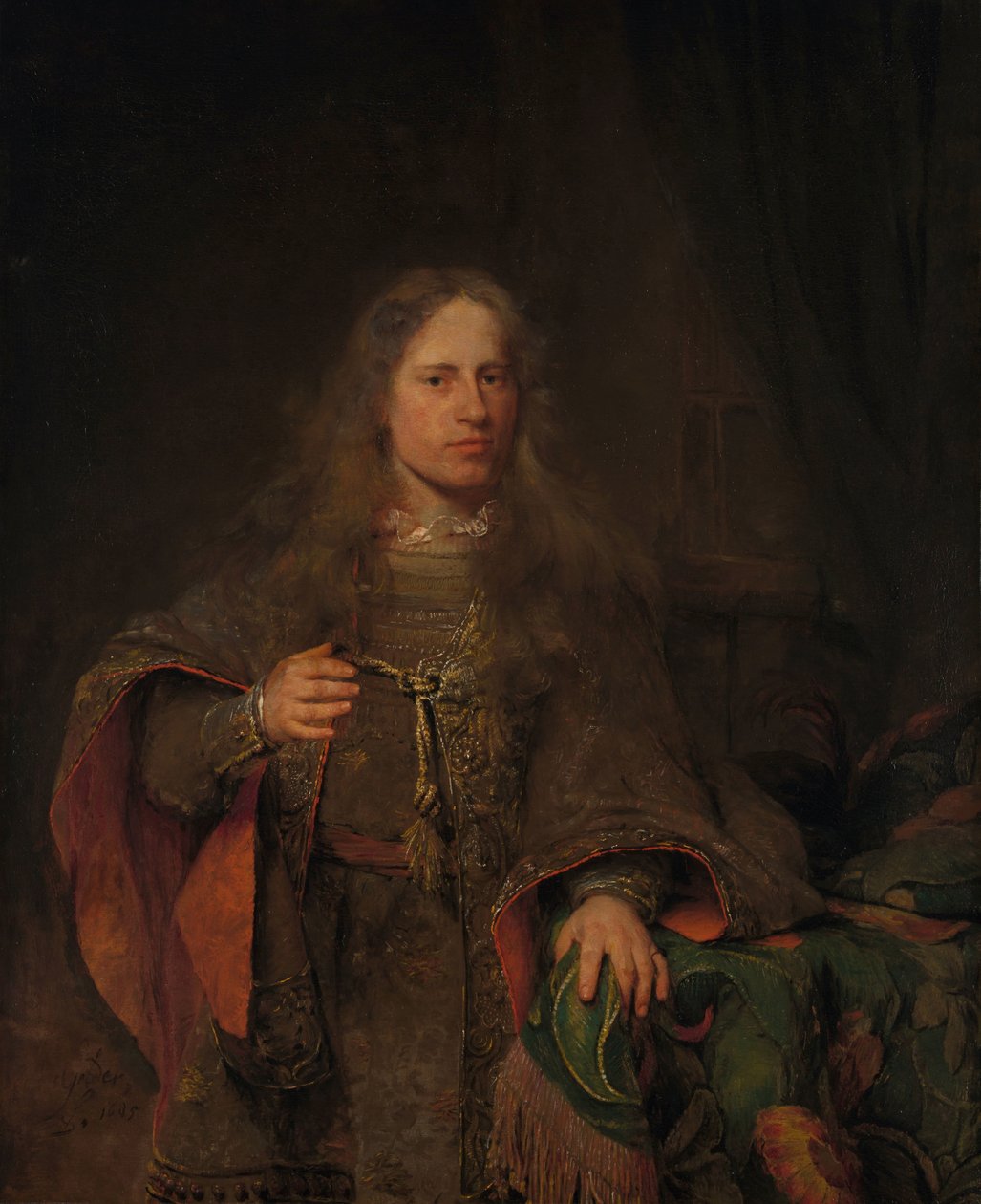 Ernest de Beveren, West-IJsselmonde és De Lindt ura portréja Ernestus van Beveren (1660-1722), West-Ysselmonde és de Lindt ura, Alderman, Burgomaster és 1704-től Dordrecht postamestere alkotó: Aert de Gelder (signed by artist)