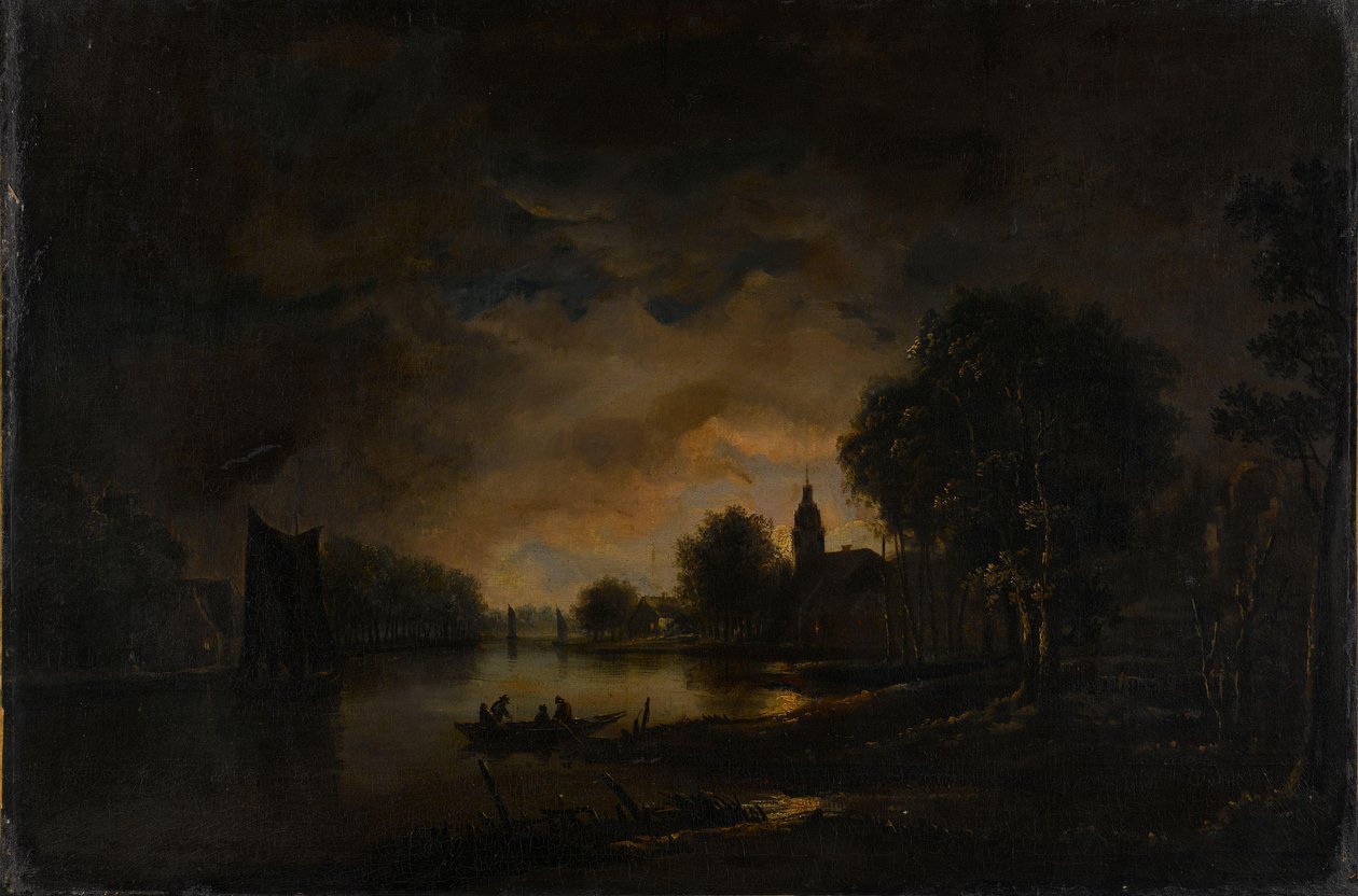River View a Holdfény által alkotó: Aert van der Neer (manner of)