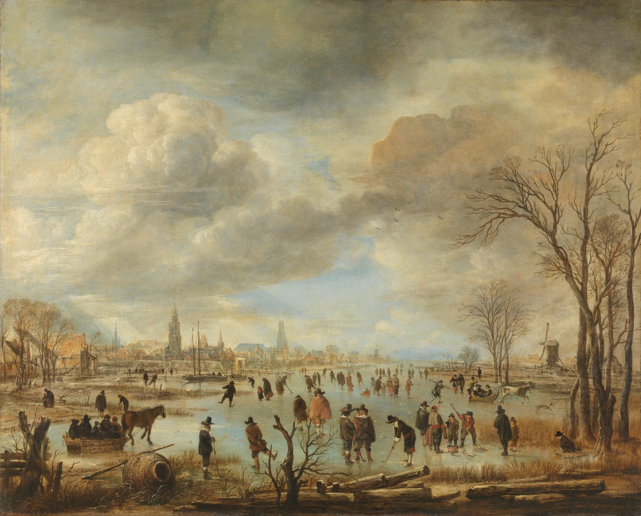 River View in Winter, 1655-60 körül alkotó: Aert van der Neer