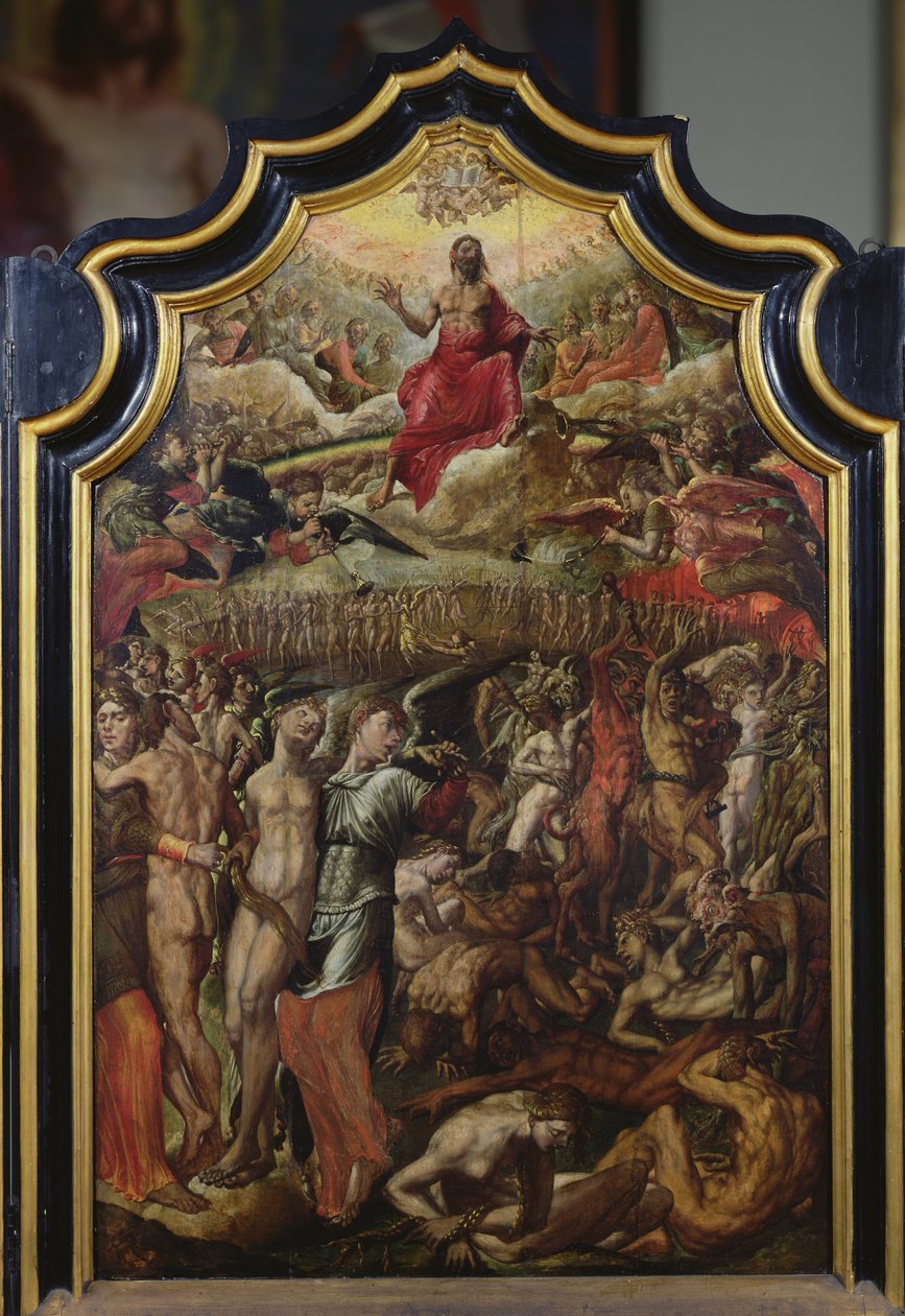 Az utolsó ítélet, egy triptichon központi táblája, 1555 alkotó: Aertgen Claesz van Leyden