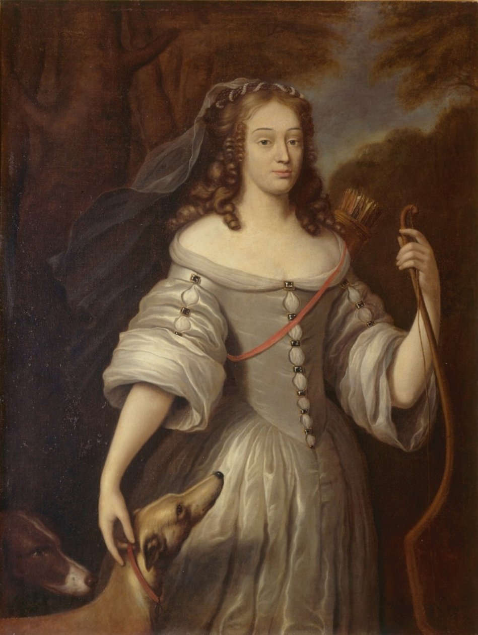 Louise-Françoise de La Baume Le Blanc, La Vallière hercegnő portréja, mint Diana alkotó: After Claude Lefèbvre