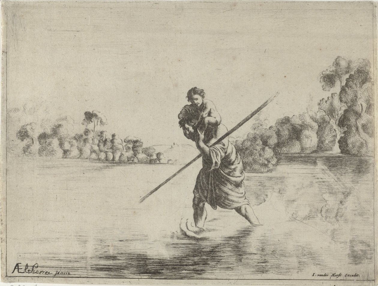 Szent Kristóf alkotó: After Adam Elsheimer