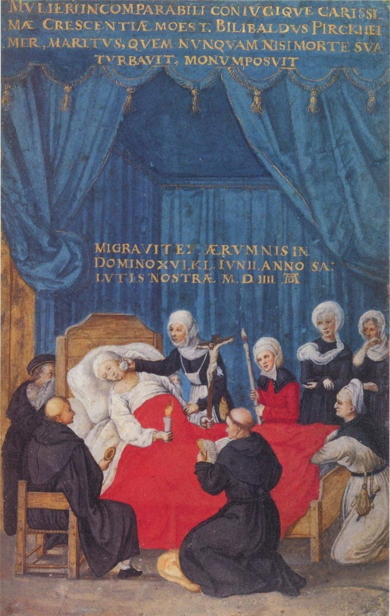 Crescentia Pirckheimer halála alkotó: After Albrecht Dürer
