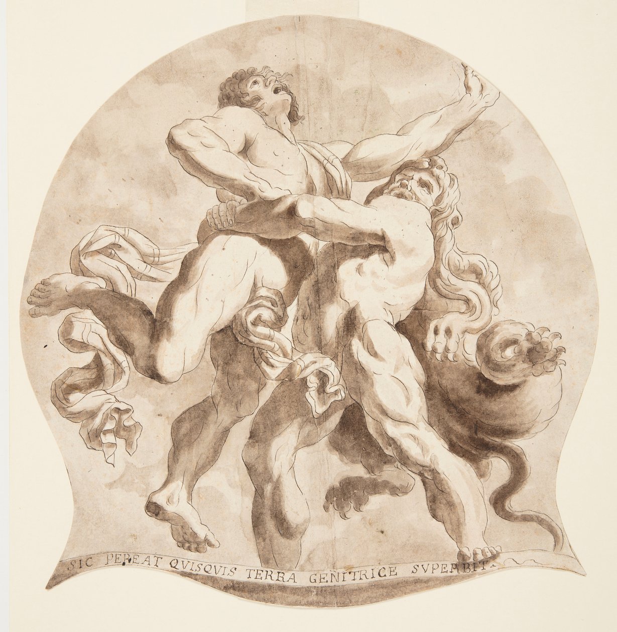 Herkules és Antaeus alkotó: After Annibale Carracci