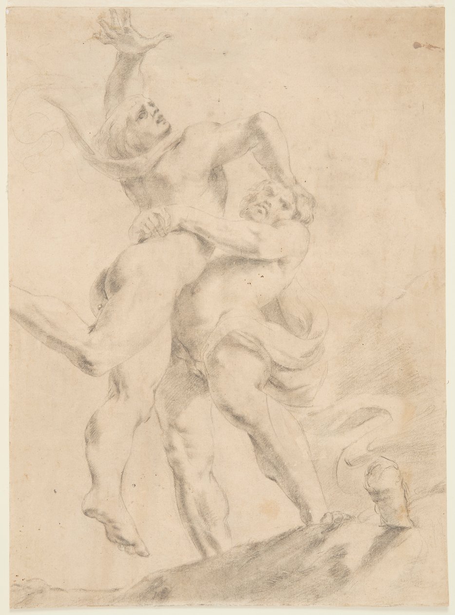 Tanulmány Hercules és Antaeus számára alkotó: After Annibale Carracci