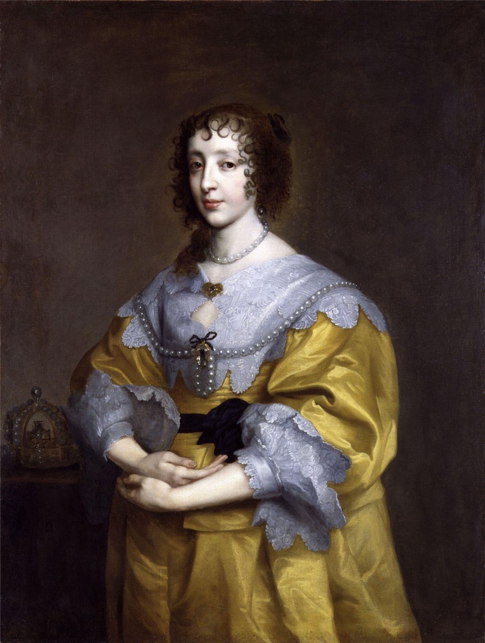 Bourbon Henrietta Mária, angol királynő portréja (1609-1669) alkotó: after Anthony van Dyck