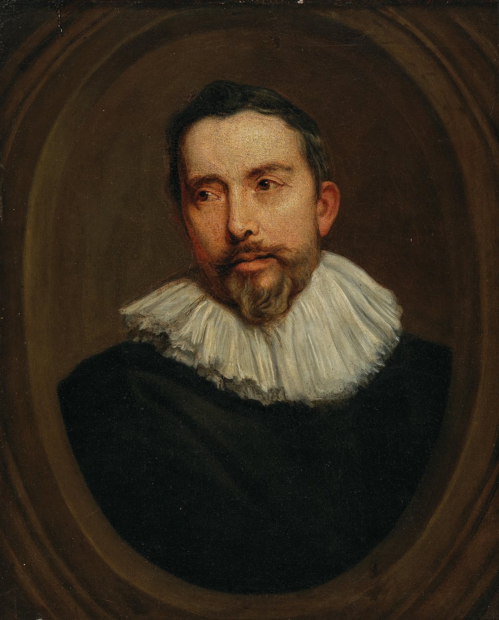Egy férfi portréja festett oválisban alkotó: after Anthony van Dyck