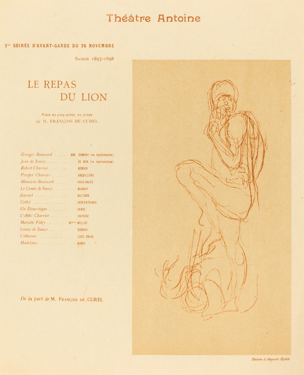 Az oroszlán étele alkotó: after Auguste Rodin