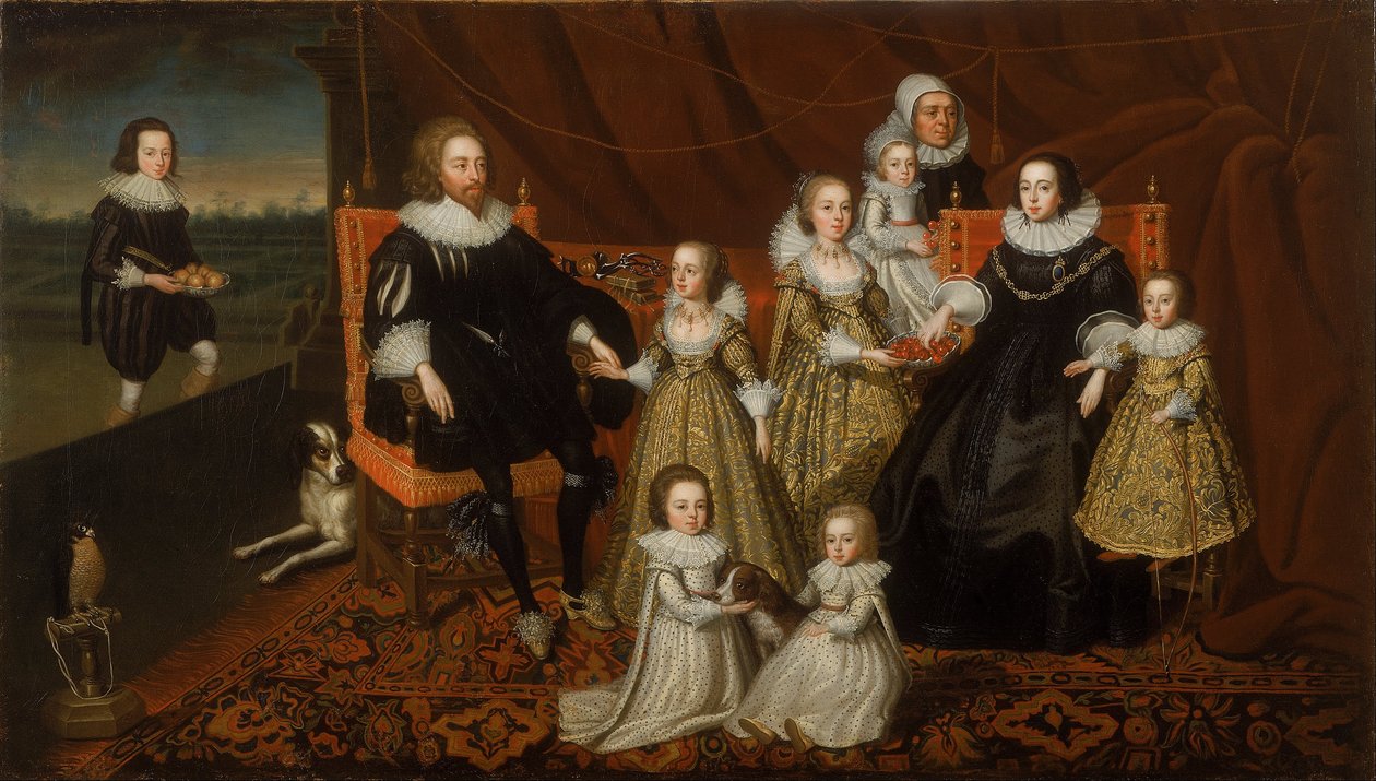 Sir Thomas Lucy és családja portréja alkotó: After Cornelius Johnson