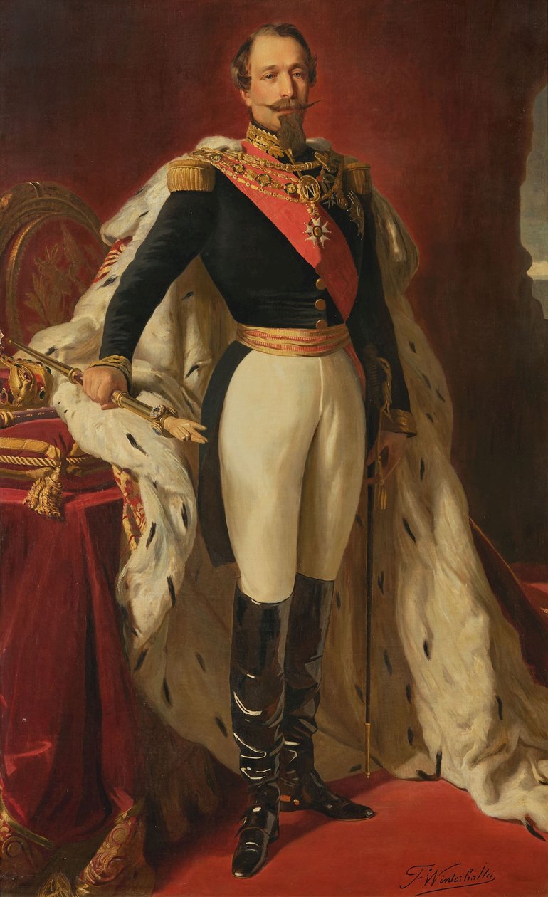 Franz Xaver Winterhalter (után) III. Napóleon koronázási palástban alkotó: after Franz Xaver Winterhalter
