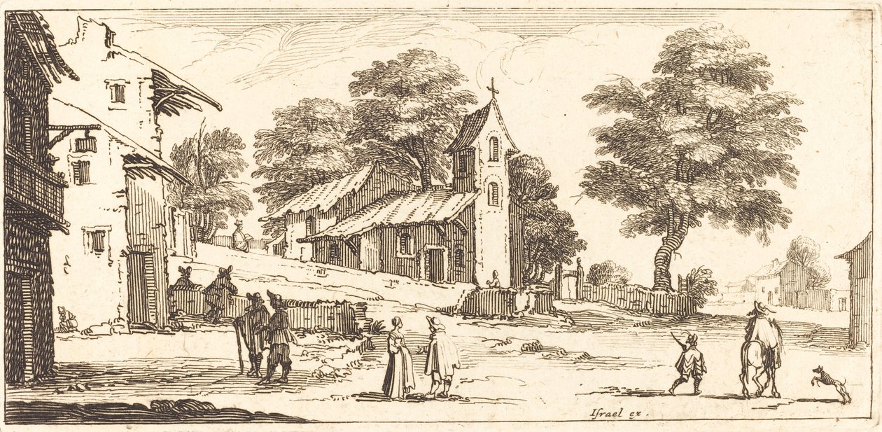 Egy templom alkotó: After Jacques Callot