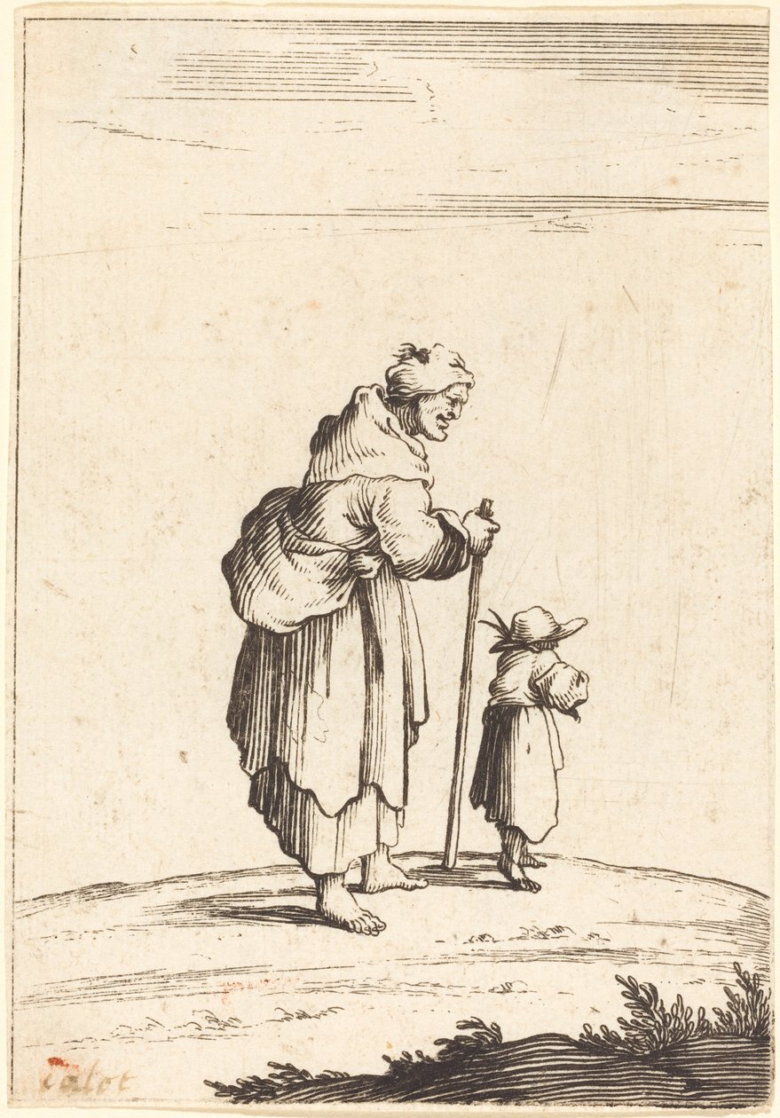 Koldusasszony és gyermek alkotó: After Jacques Callot