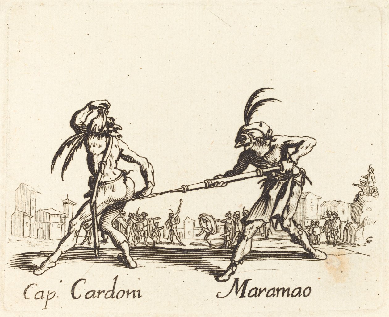 pasas. Cardoni és Maramao alkotó: After Jacques Callot
