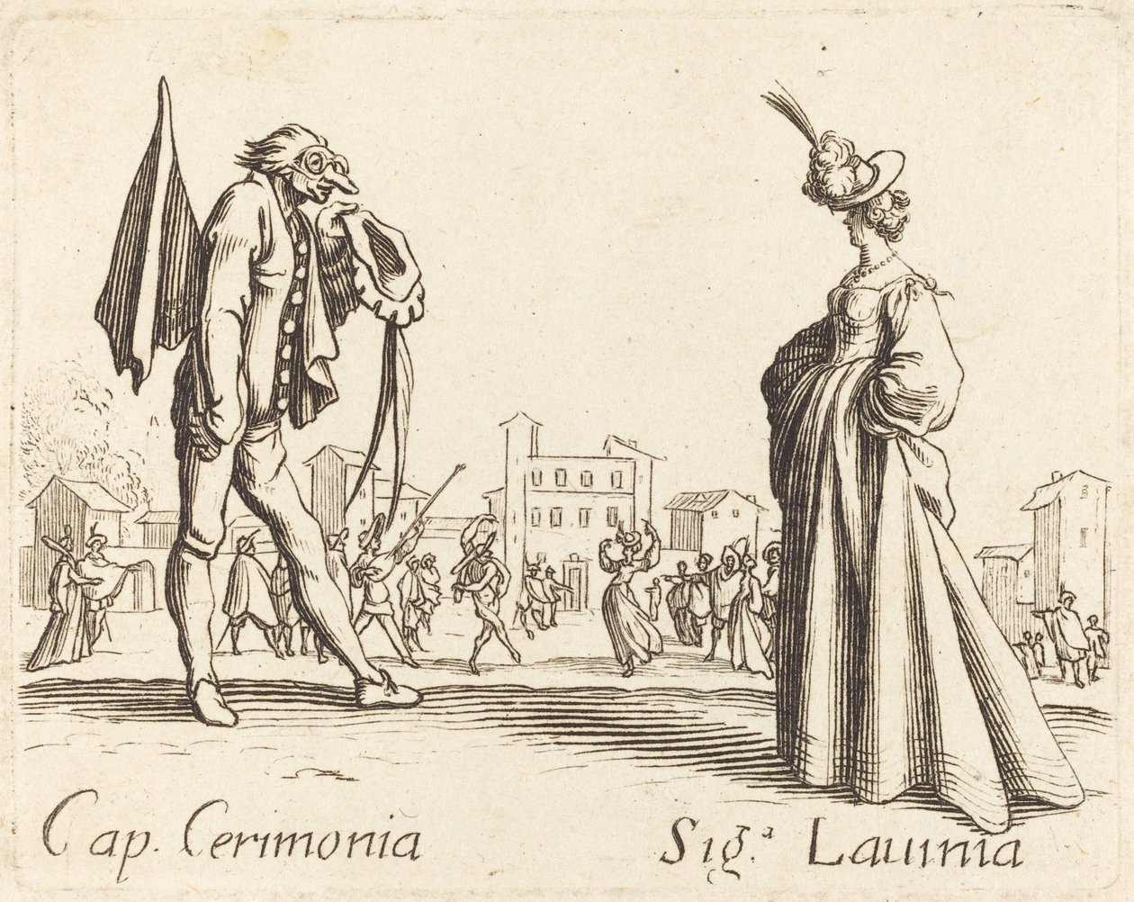 Cap. Ceremónia és Siga. Lavinia alkotó: After Jacques Callot