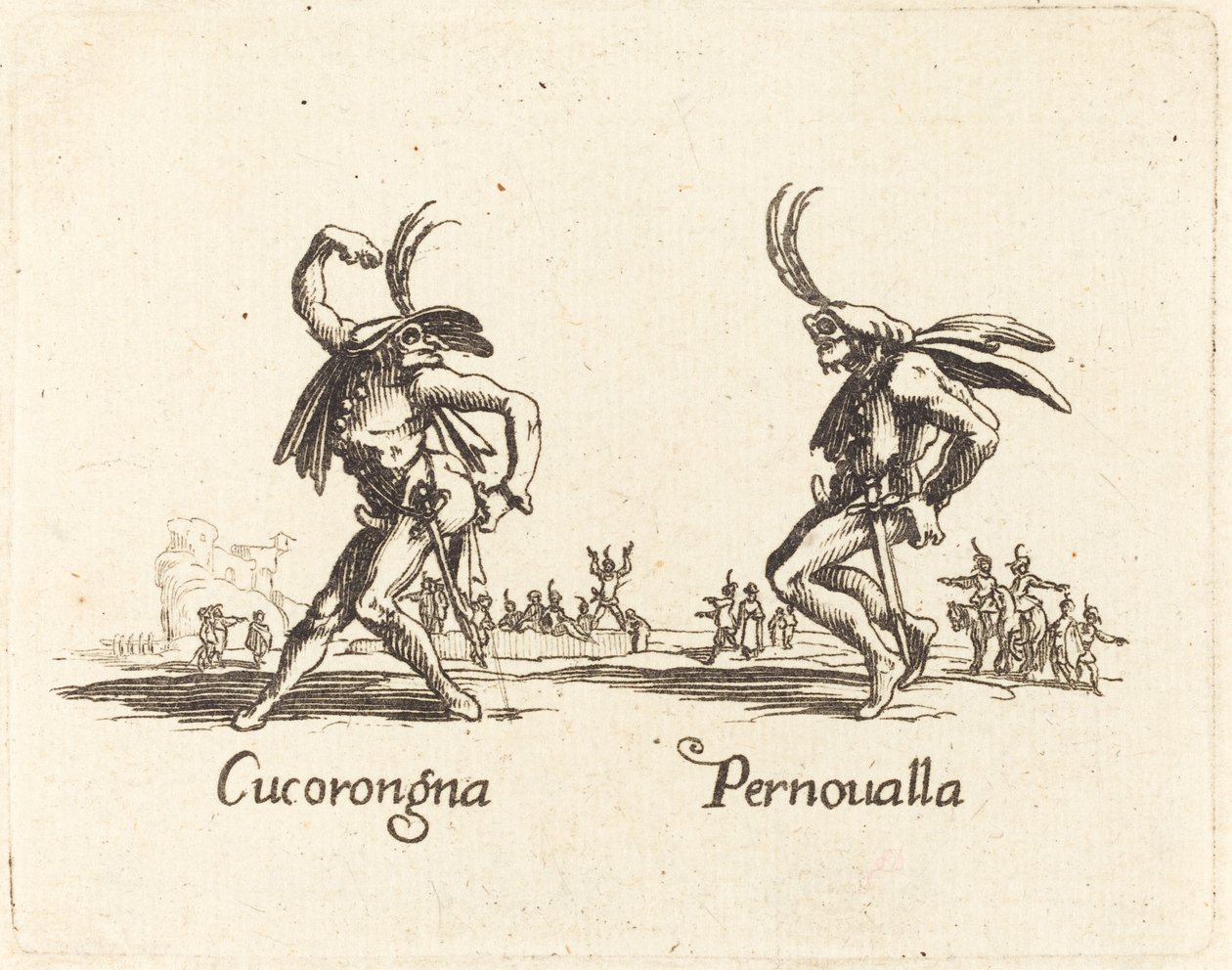 Cucorongna és Pernoualla alkotó: After Jacques Callot