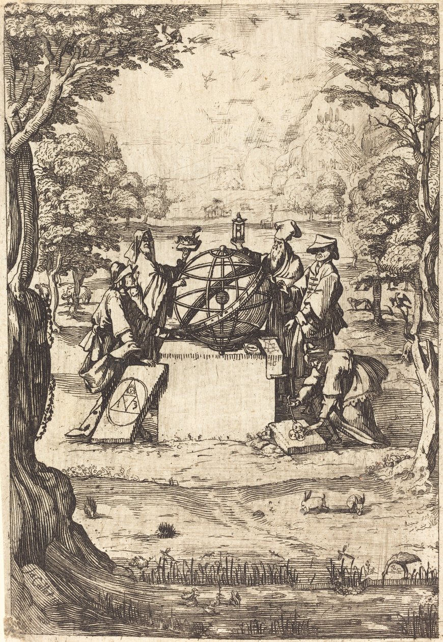 A Szent Kozmológia homlokzata (Cím asztrológusokkal) alkotó: After Jacques Callot
