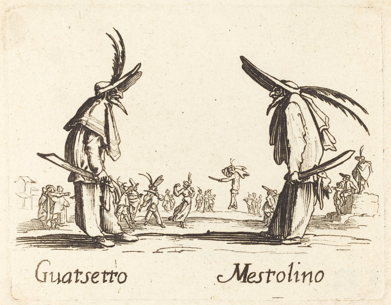 Guatsetto és Mestolino alkotó: After Jacques Callot