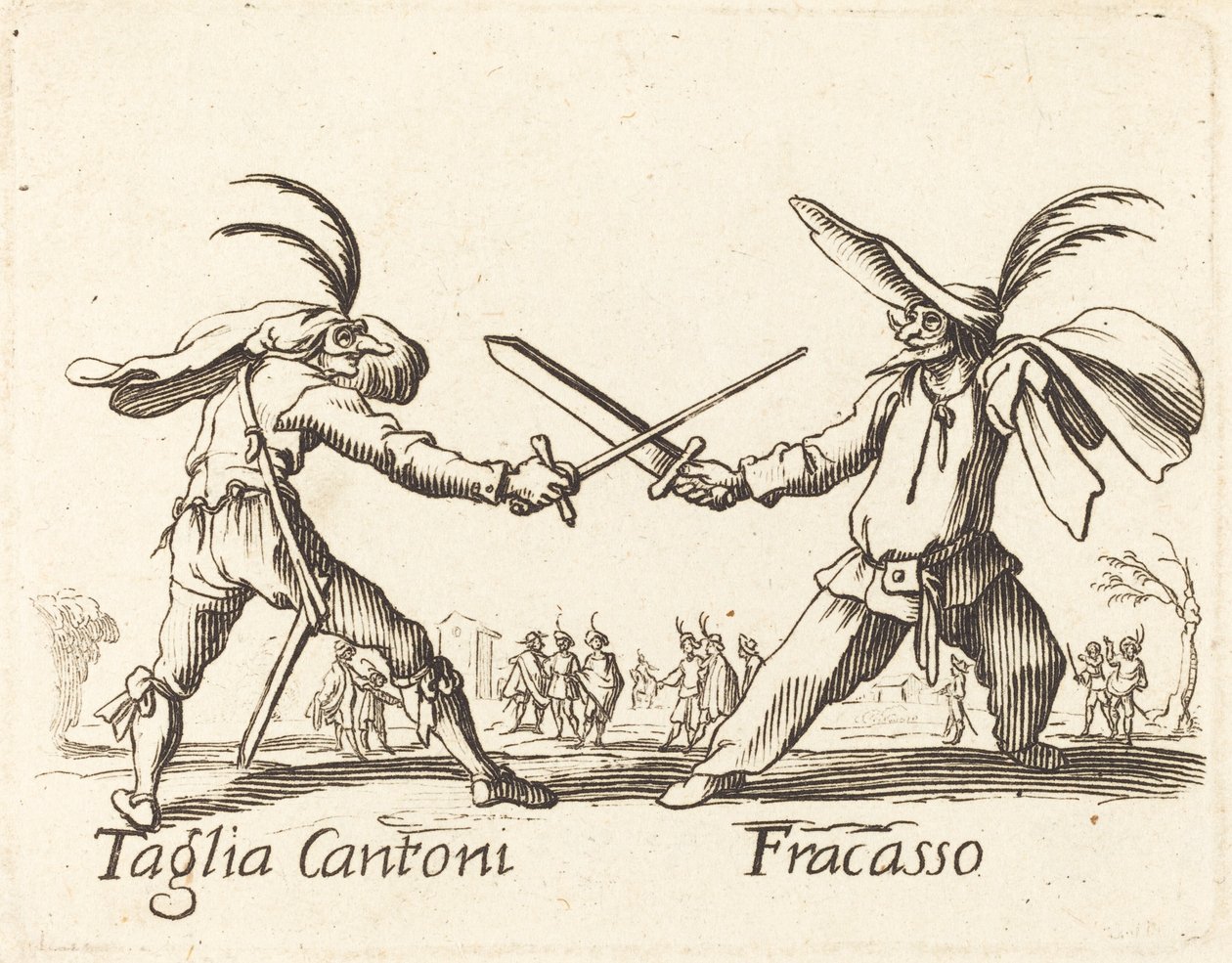 Taglia Cantoni és Fracasso alkotó: After Jacques Callot