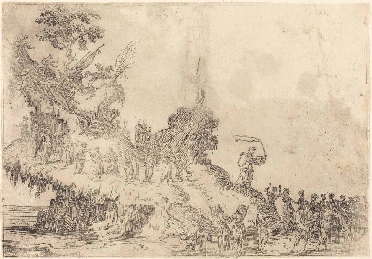 A Parnasszus-hegy úszója alkotó: After Jacques Callot
