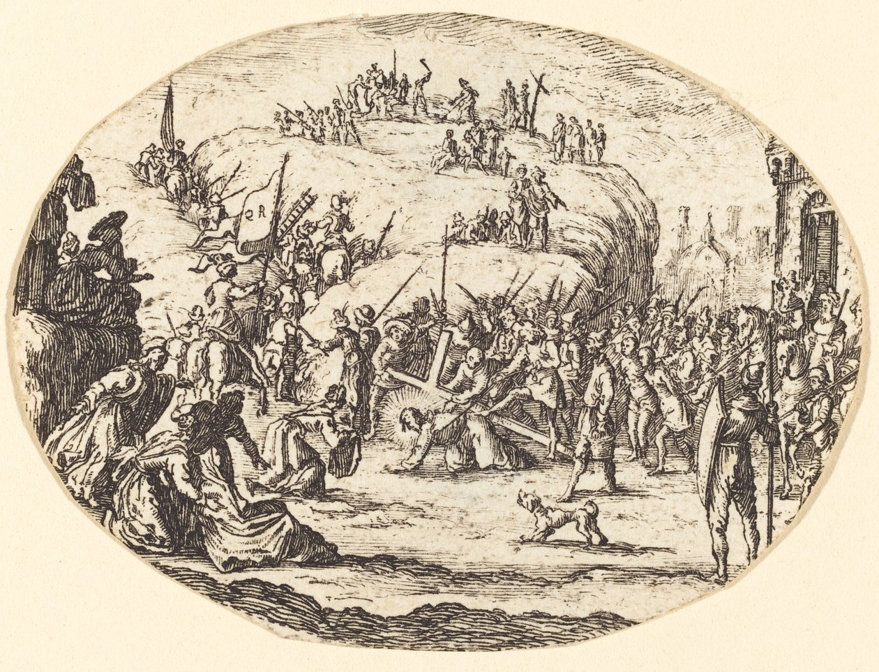 A kis kereszthordás alkotó: After Jacques Callot