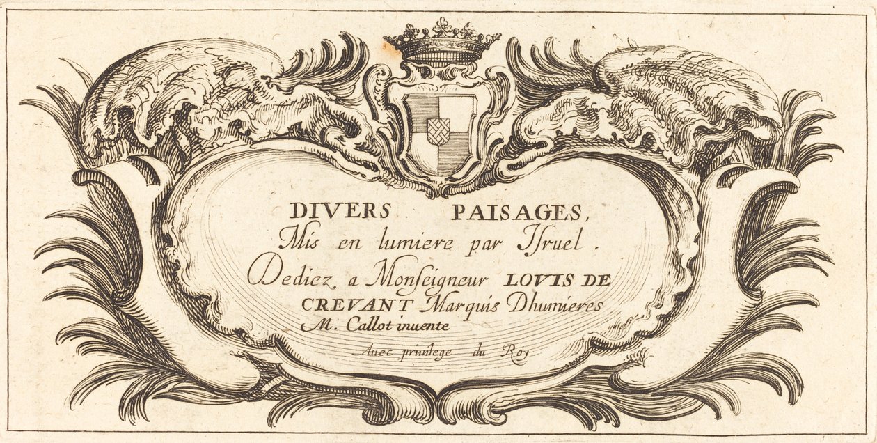 "Különféle tájak" címlapja alkotó: After Jacques Callot