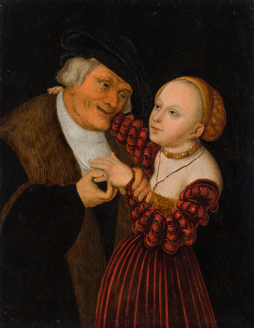 Német: Ungleiches Paar Egy rosszul összeillő pár alkotó: after Lucas Cranach the Elder