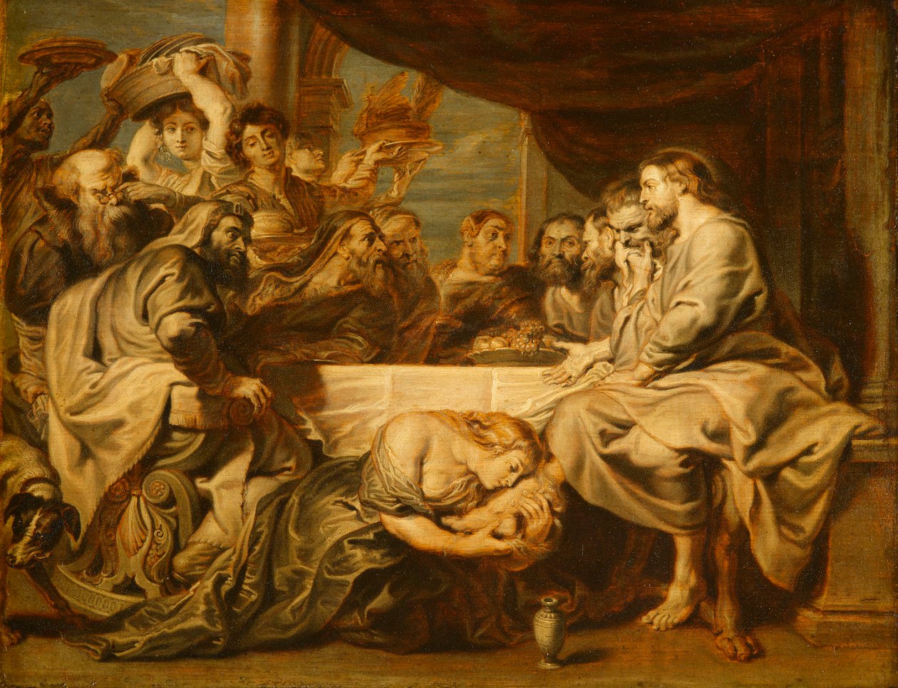 Krisztus Simon házában alkotó: after Peter Paul Rubens