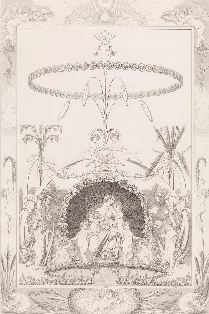 Nap, a Nap idők című sorozatából, 1807. alkotó: After Philipp Otto Runge