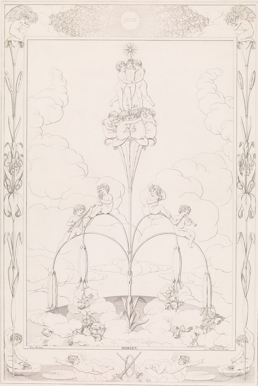 Reggel, a Napok idői című sorozatból, 1807. alkotó: After Philipp Otto Runge