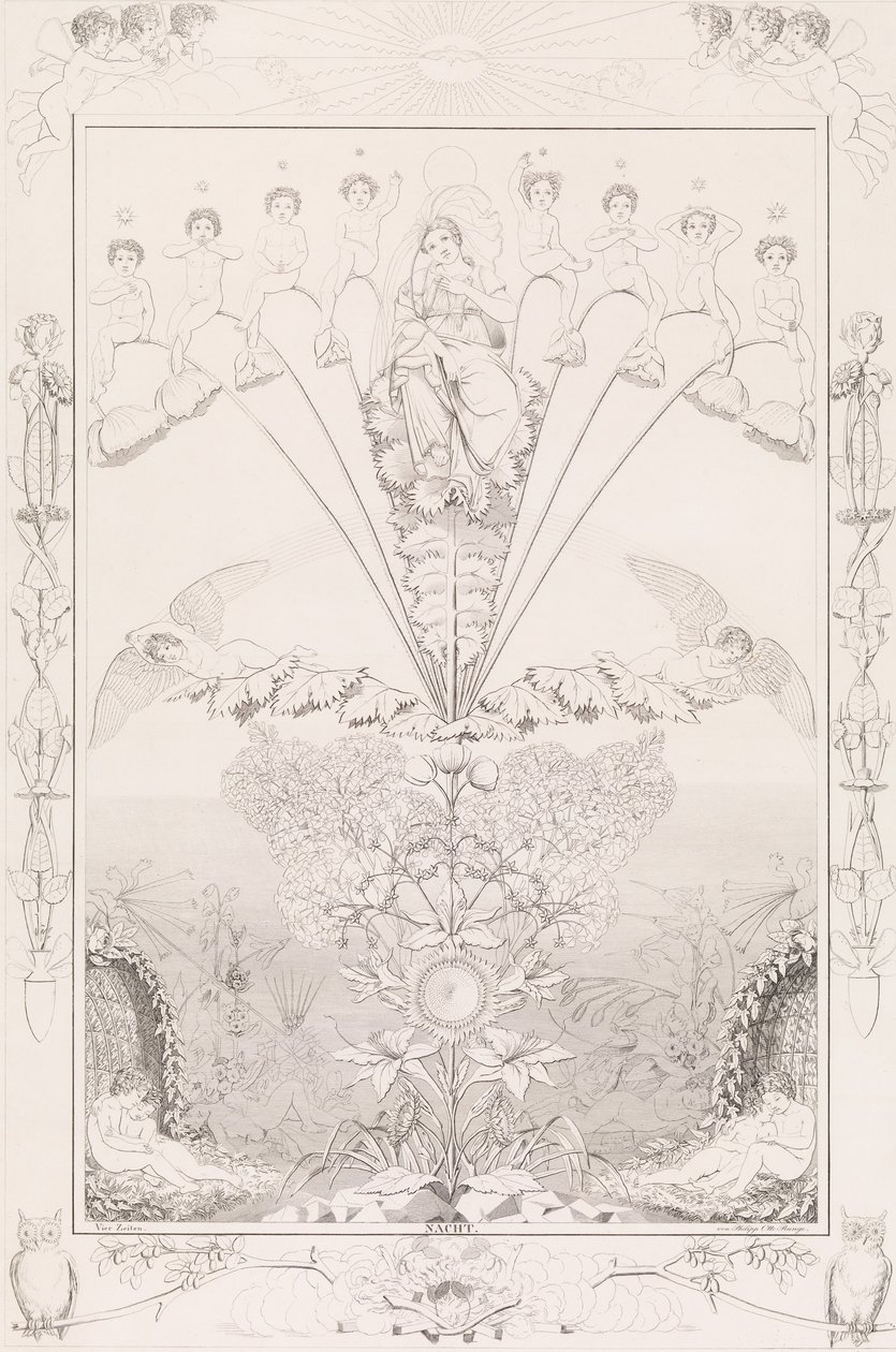 Éjszaka, A napszakok sorozatból, 1807. alkotó: After Philipp Otto Runge