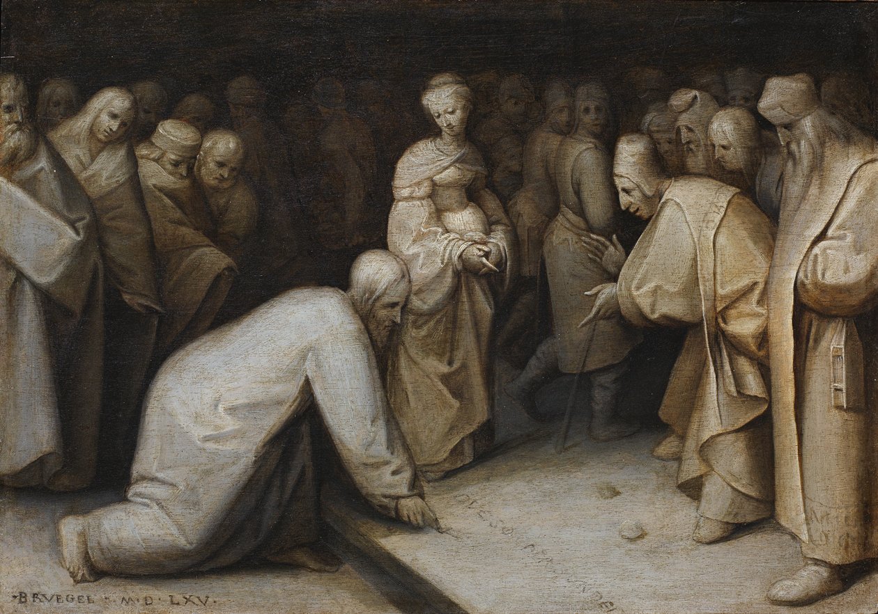Krisztus és a házasságtörő asszony alkotó: After Pieter Brueghel the Elder