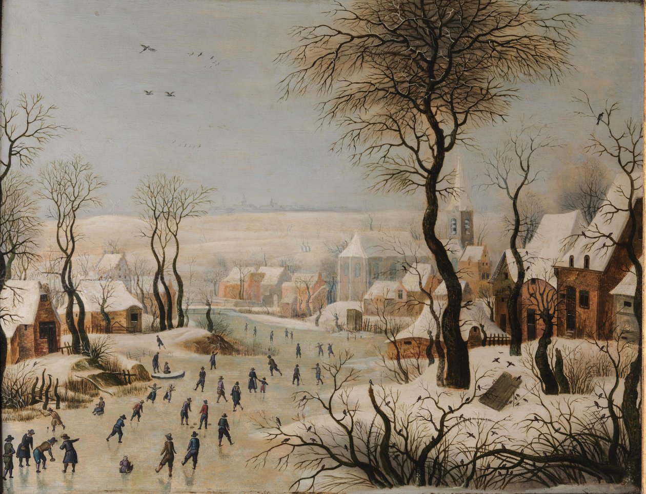 Téli táj madárcsapdával alkotó: After Pieter Brueghel the Elder