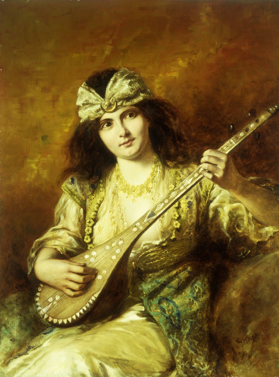 Odalisque mandolinnal alkotó: Agapit Stevens