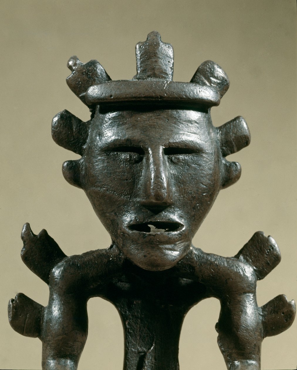 Őstörténet: Galic Tresor bronz harcos figurája (Kostroma, Oroszország). Kr.e. 1500. Bronzkor. Moszkva, Állami Történeti Múzeum alkotó: Age Bronze
