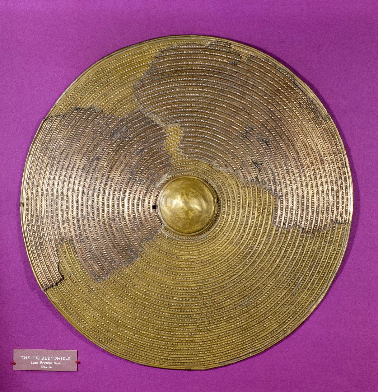 Pajzs a Tribley-ből, késő bronzkor (bronz) alkotó: Age Bronze