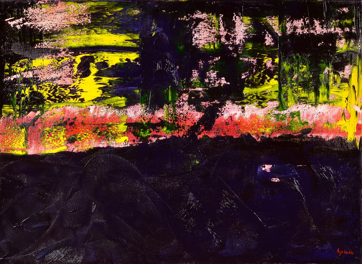 Flow 2, 2018 (olaj, vászon) alkotó: Agnes Girardon
