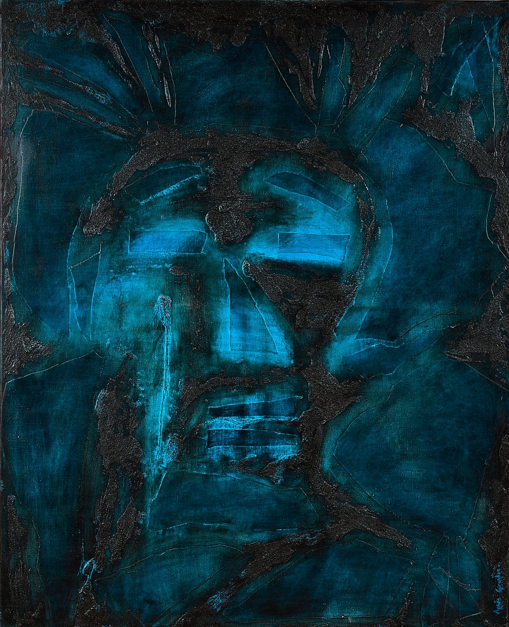 Henri, 2014 (vegyes technika, olaj, vászon) alkotó: Agnes Girardon