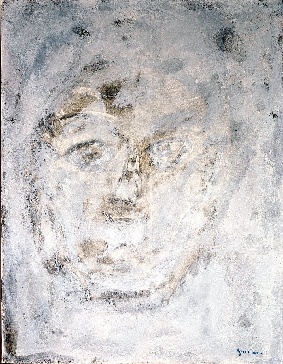 Nyers, 2014 (vegyes technika, homok és akril) alkotó: Agnes Girardon