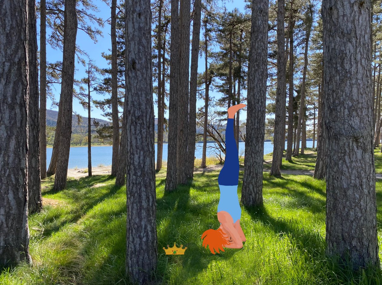 Sirsasana, 2023 (digitális művészet fényképen) alkotó: Agnes Girardon