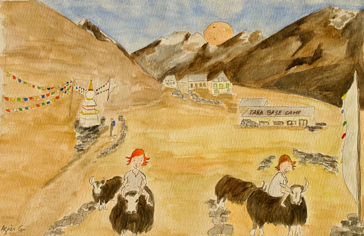 The Voyage, Langtang, 2015, akvarell, papír alkotó: Agnes Girardon