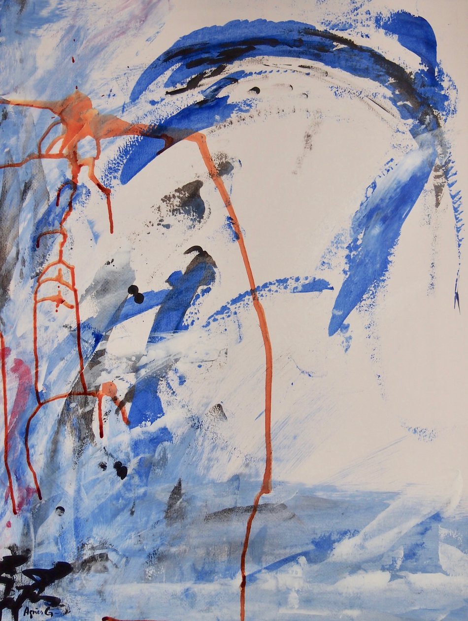 Cím nélkül, 2016 (tinta és akril papíron) alkotó: Agnes Girardon