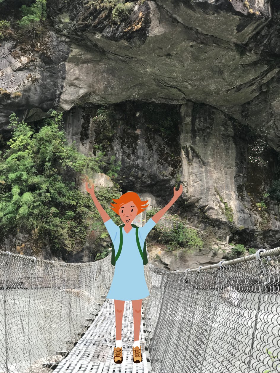 Séta a hídon, 2023 (digitális művészet fényképen) alkotó: Agnes Girardon