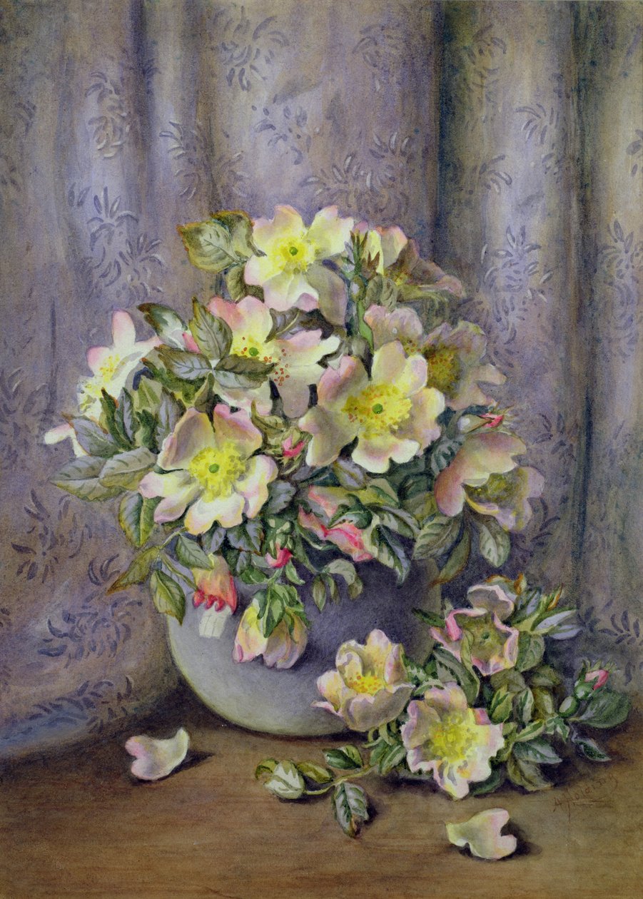 Rózsák csendélete alkotó: Agnes Louise Holding