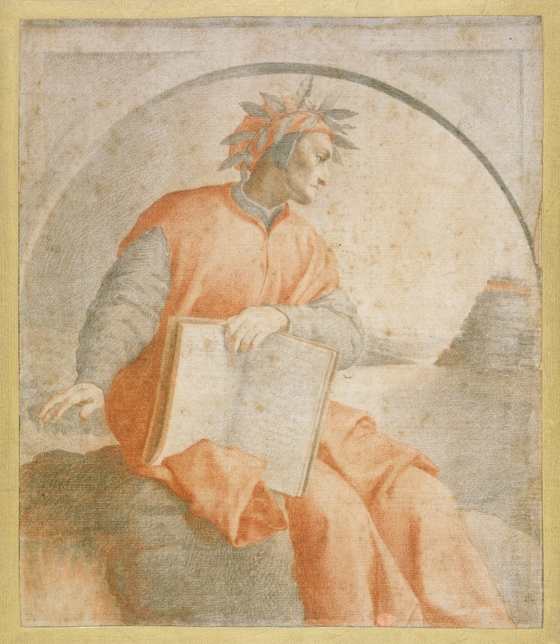 No.1176 Dante portréja, másolat (kréta) alkotó: Agnolo Bronzino