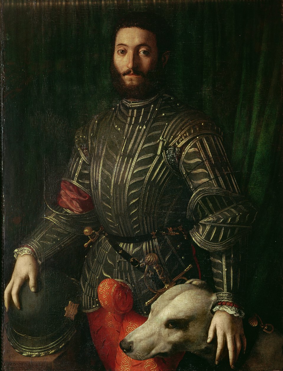 Guidubaldo della Rovere, Urbino hercegének portréja, 1544-45 körül. alkotó: Agnolo Bronzino