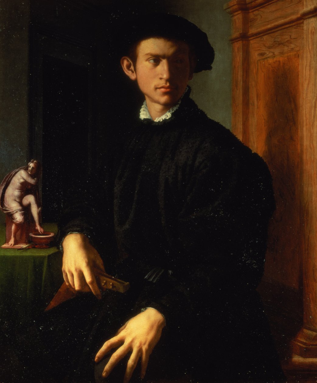 Fiatal férfi portréja, 1532-40 körül alkotó: Agnolo Bronzino